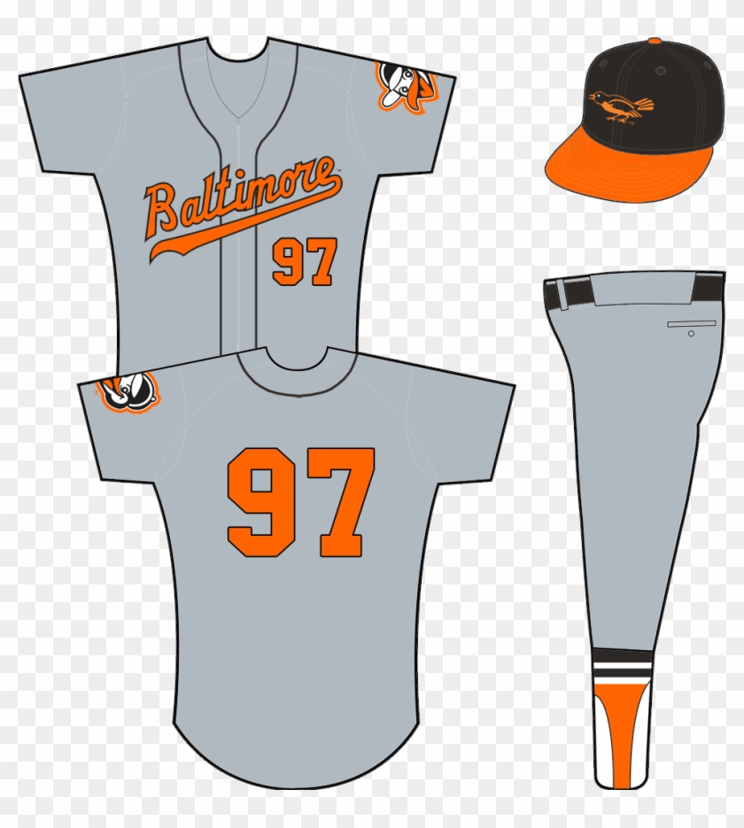 Baltimore Orioles Road Uniform - Illustration Clipart #5297878