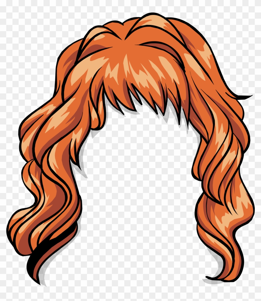 Hair Clipart Orange Hair - Club Penguin Hair Png Transparent Png #5297906