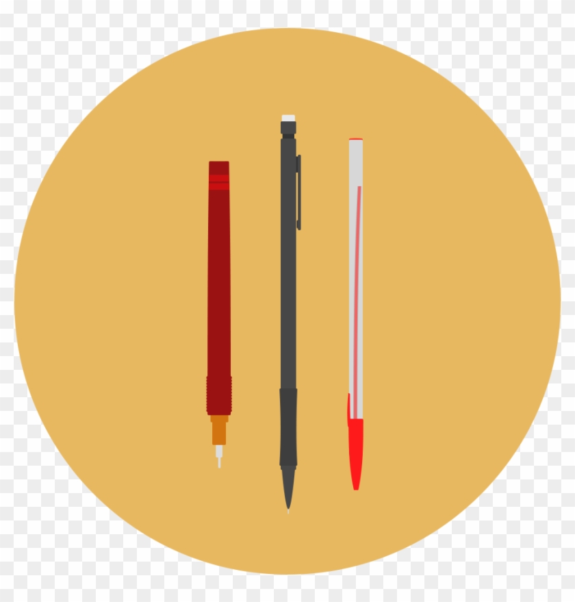 Pencil Icon - Pen Icon Flat Clipart #5299275