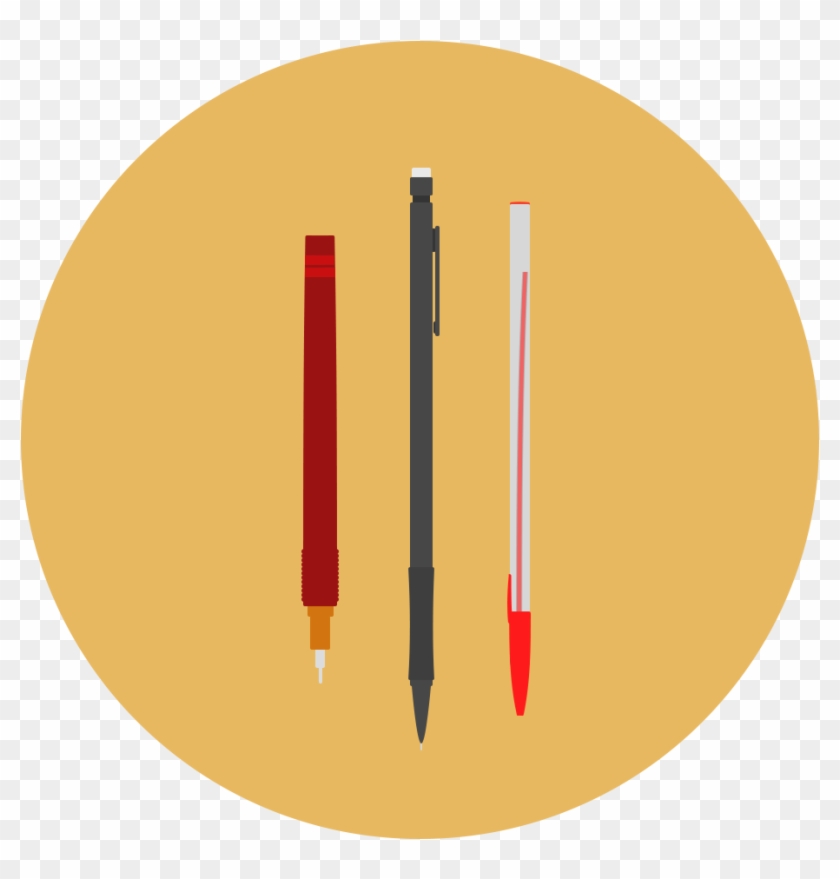 Pencil Icon - Pen Icon Flat Clipart