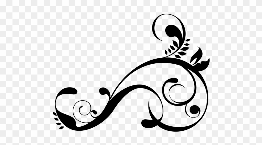 Can Use For Book Cover, White Decorative Swirl Clipart - Black Swirls - Png Download #5299702