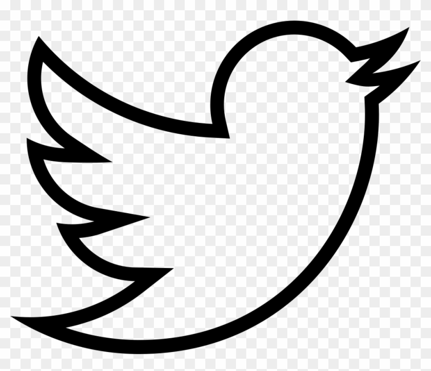 Twitter Logo Png Black - Bird Outline Png Clipart #530026