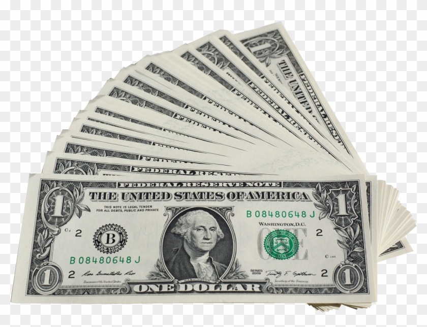 Dollar Png Transparent Image - One Dollar Bills Png Clipart #530081