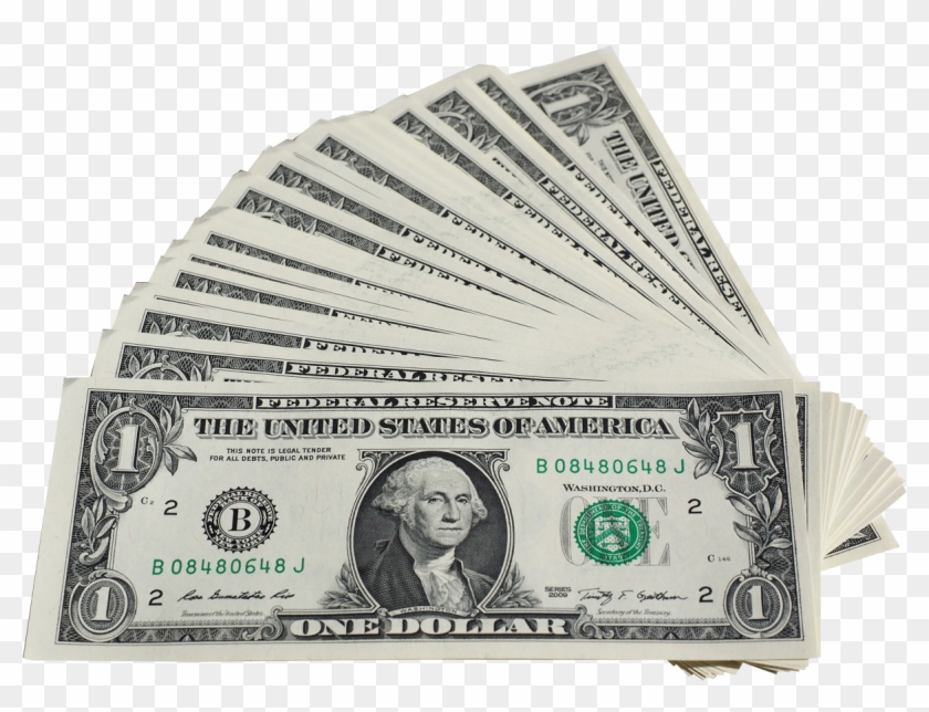 Dollar Png Transparent Image - One Dollar Bills Png Clipart