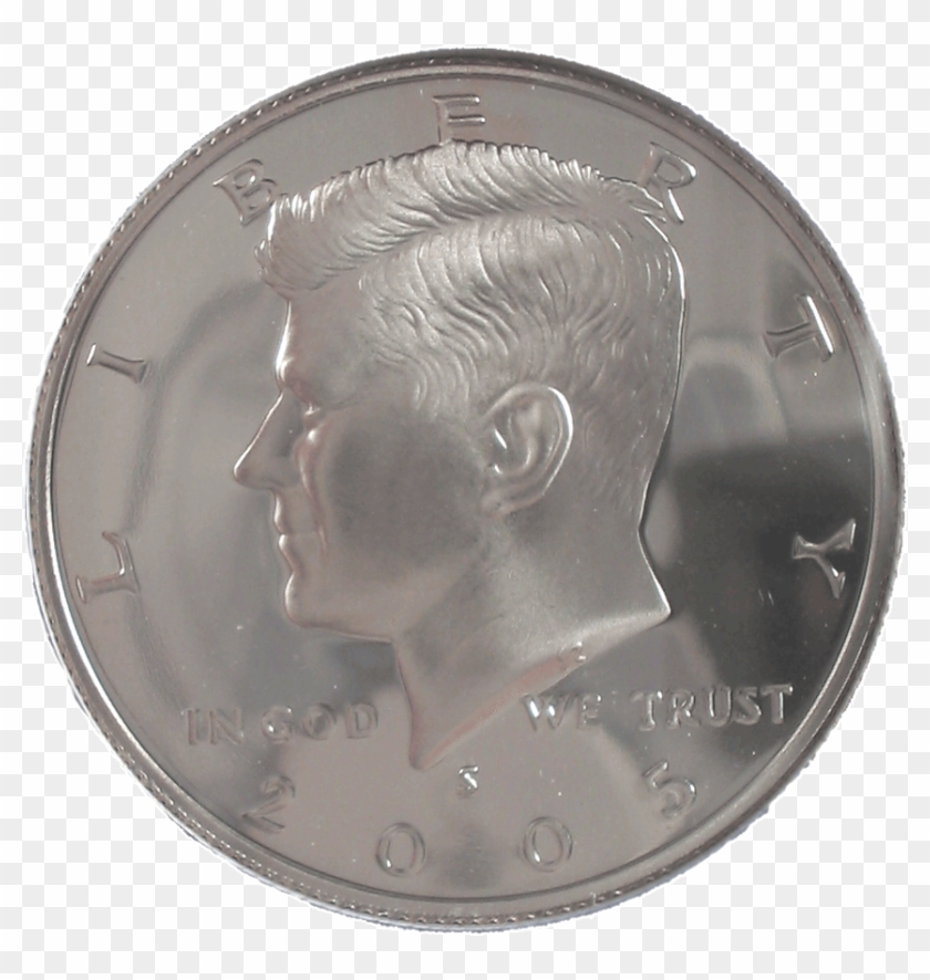 2005 Proof Kennedy Half Dollar - Half Dollar Actual Size Clipart #531199