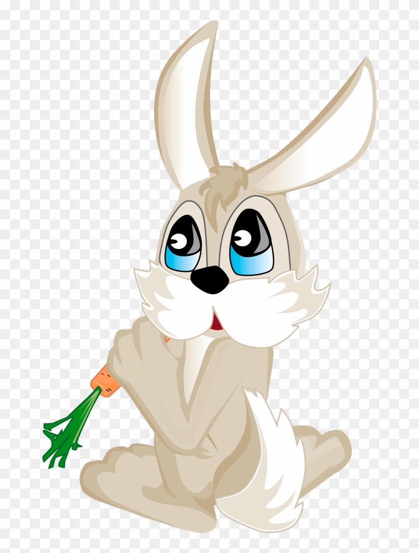 Bunny With Carrot Png Picture - Cartoon Clipart