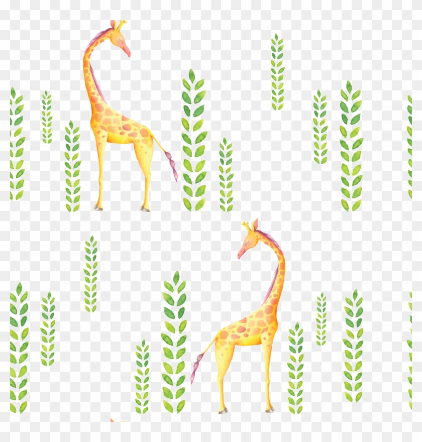 Giraffe Png - Giraffe Painting Kids Wall Clipart