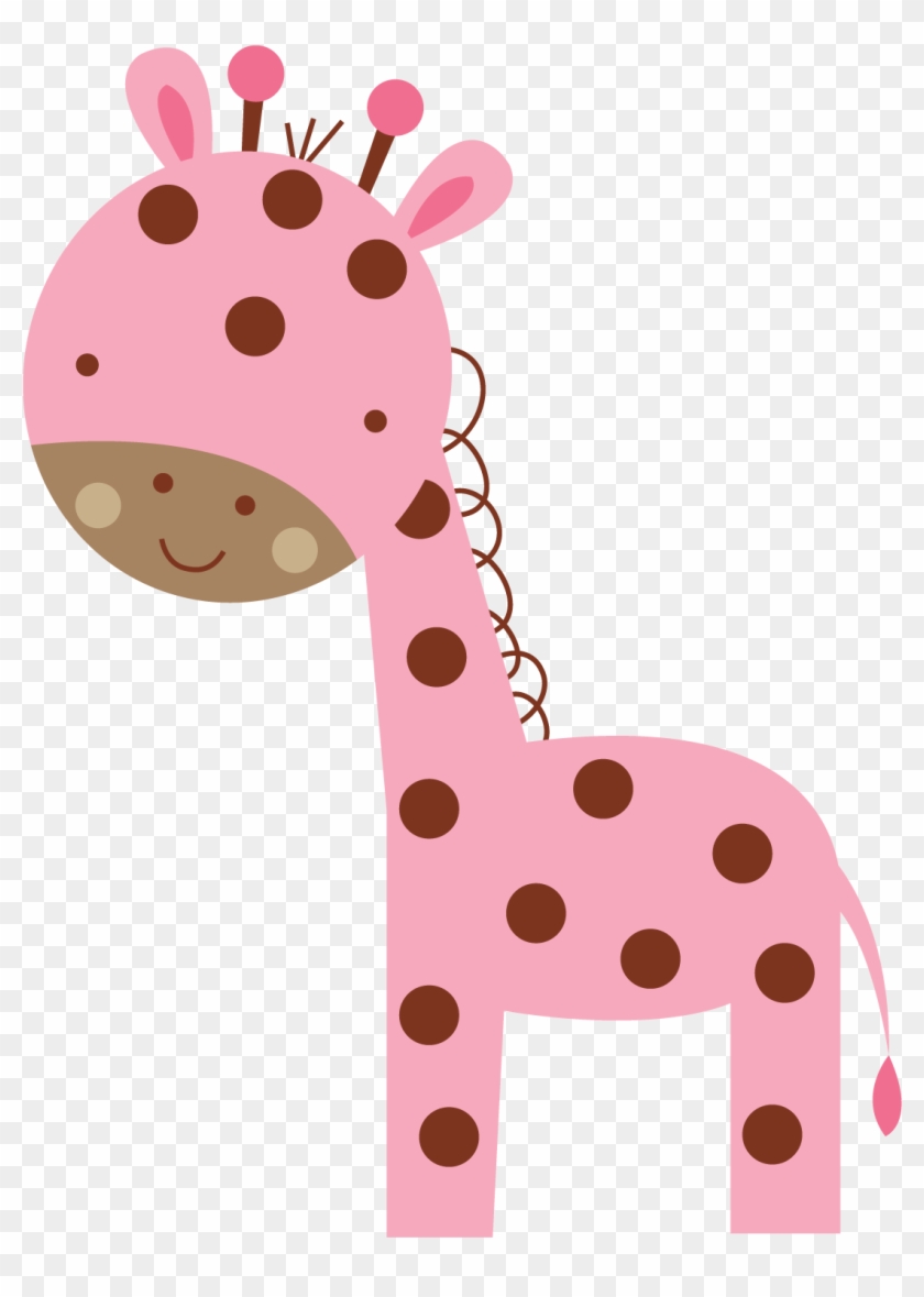 Giraffe Clipart Transparent Background - Pink Baby Giraffe Cartoon - Png Download