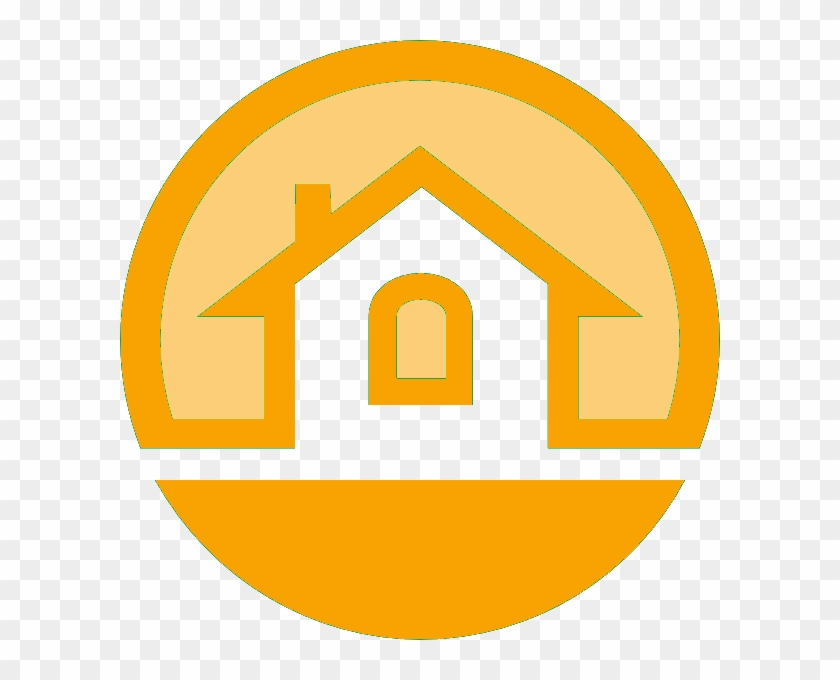 Orange Home Icons For Website - Logo De Casa Png Clipart