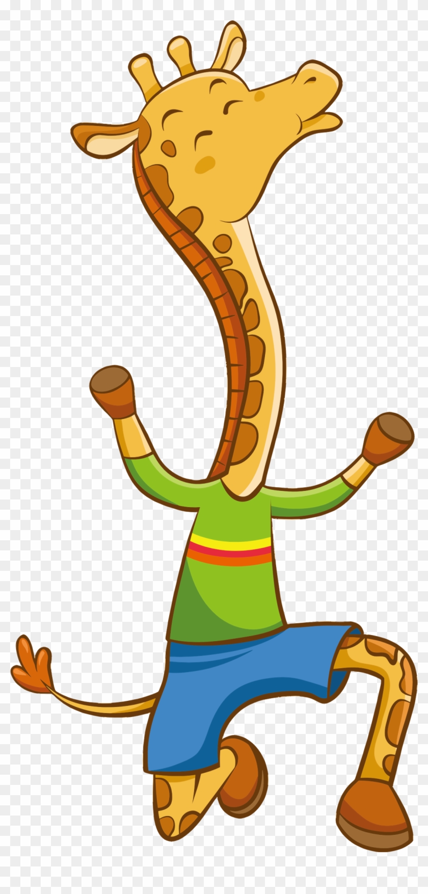 Clipart Cartoon Giraffe Png - Dibujos Animados Pintados Transparent Png #531895