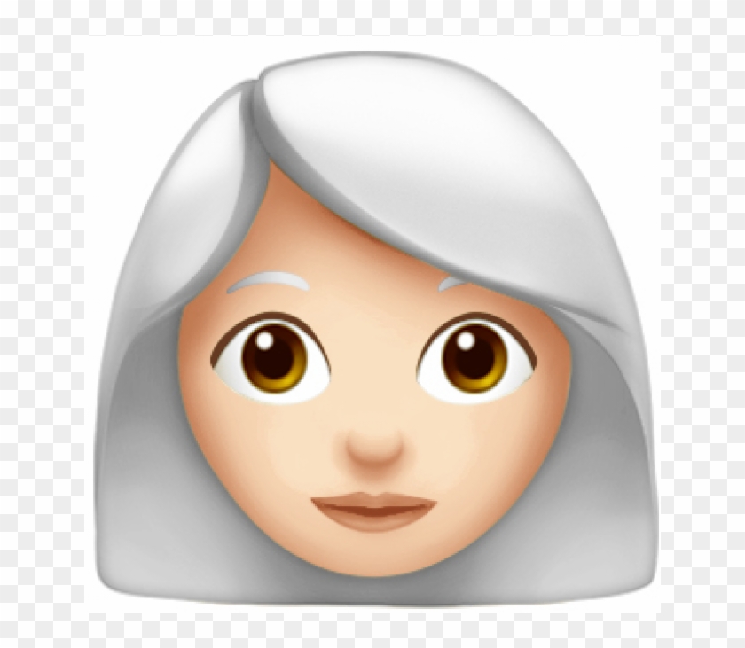 Download White Hair Woman Emoji Emoji Girl With White Hair Clipart