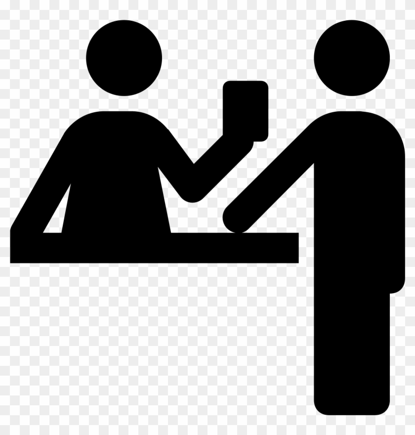 Person Icons Desk - Point Of Purchase Icon Clipart #532428