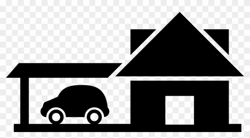 Png File Svg - House And Car Icon Png Clipart
