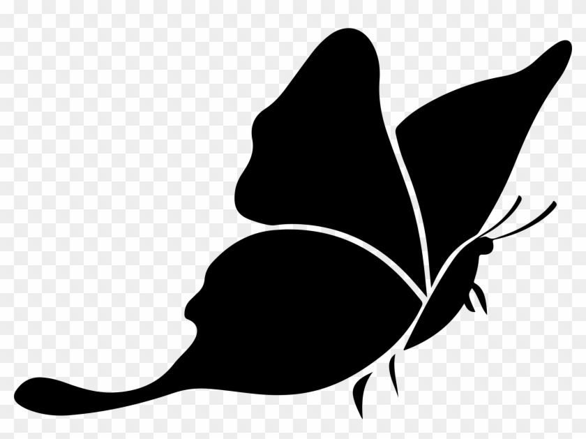 Butterfly Silhouette 3 Icons Png - Silhouette Butterfly Clip Art Transparent Png