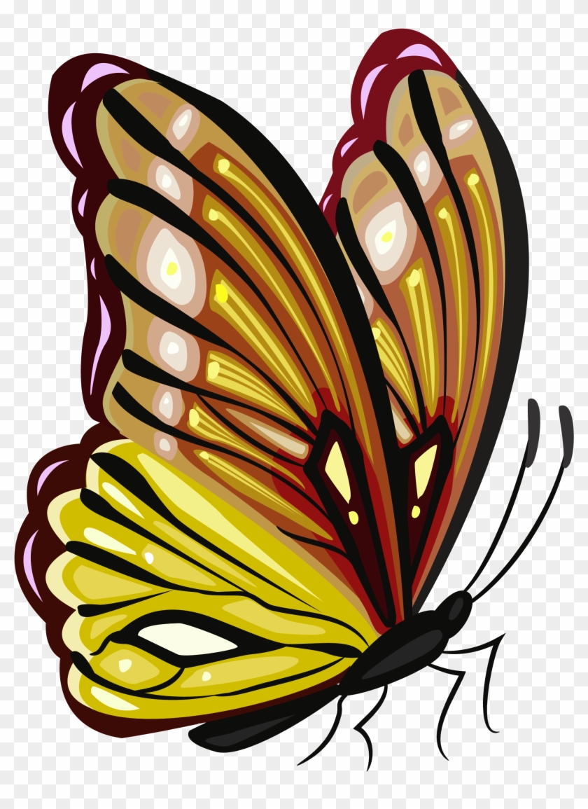 Monarch Butterfly Png - Butterfly Image Yellow Png Clipart #532824