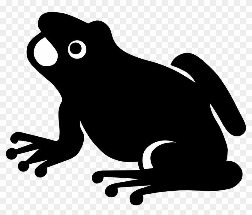 Jpg Black And White Download Silhouette Big Image Png - Frog Vector Clipart #533261