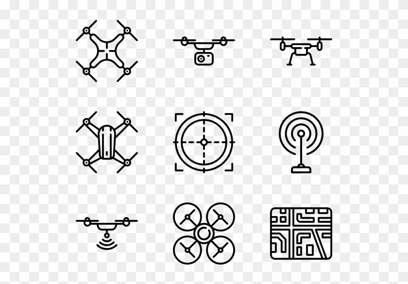 Quapcopter And Drones - Drone Icon Clipart #533466