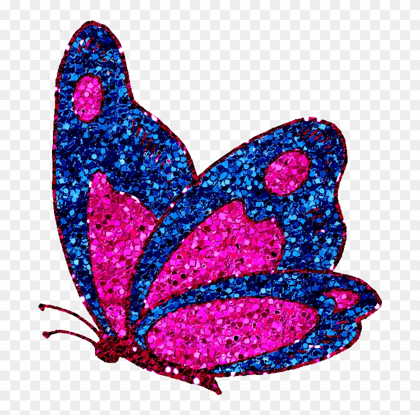 Coral Butterfly Png Graphic Royalty Free Stock - Butterfly Glitter Png Clipart #533495