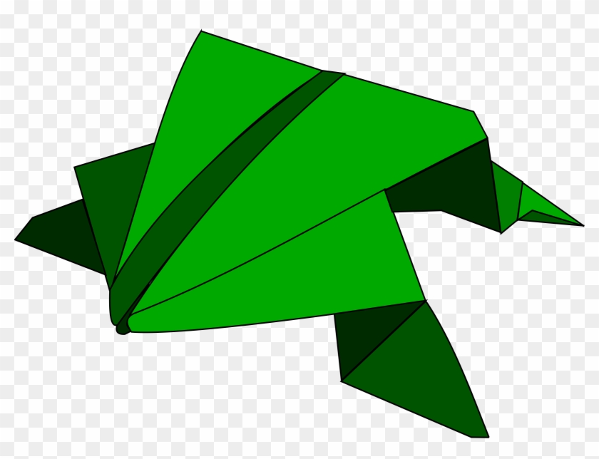 Vector Black And White Library Jumping Frog Clipart - Origami Frog Clipart - Png Download #533546