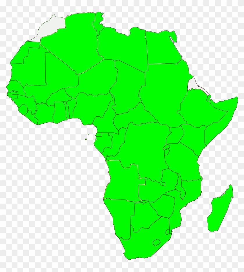Open - Blue Map Of Africa Clipart