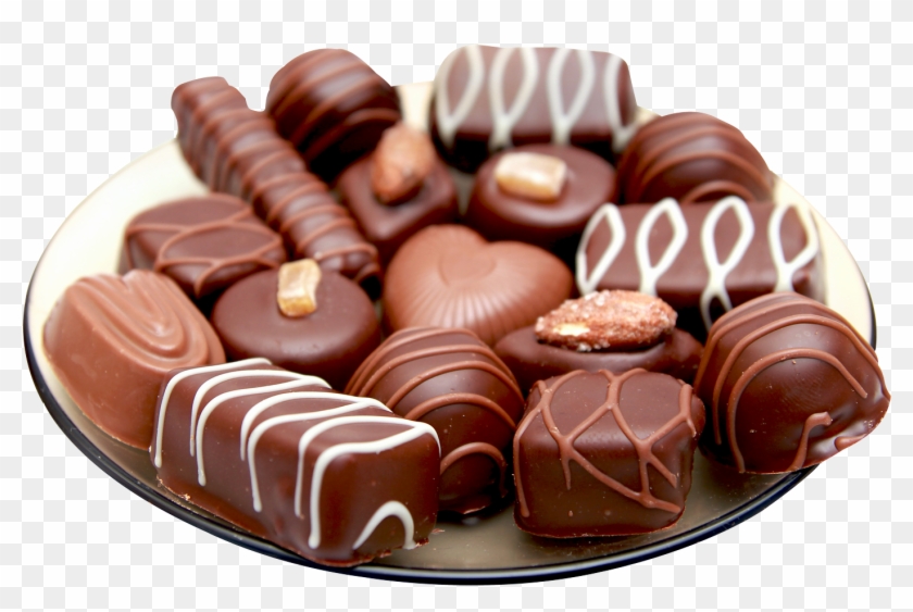 Chocolates In Plate - Chocolates Png Clipart