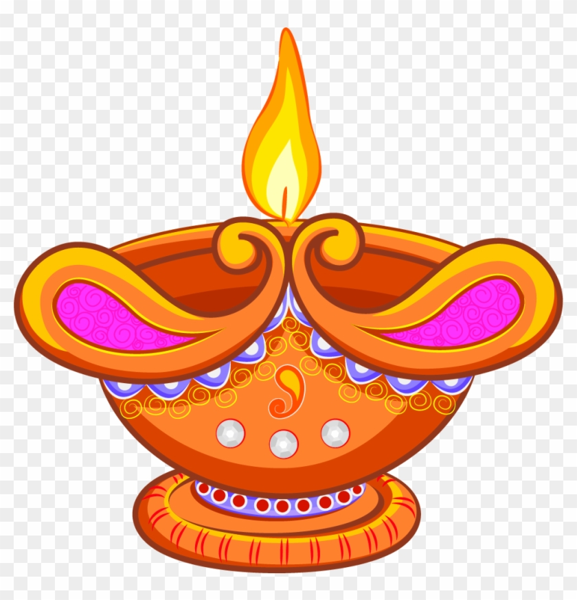 Lamp Clipart Indian Oil - Cartoon Images Of Diya - Png Download