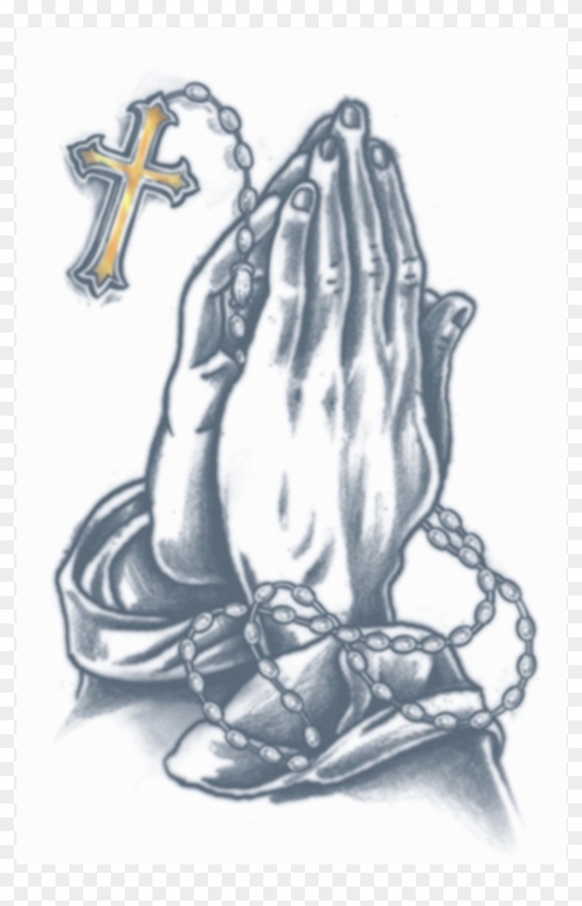 Tinsley Transfers Temporary Prison Tattoos, Praying - Prison Tattoos Clipart
