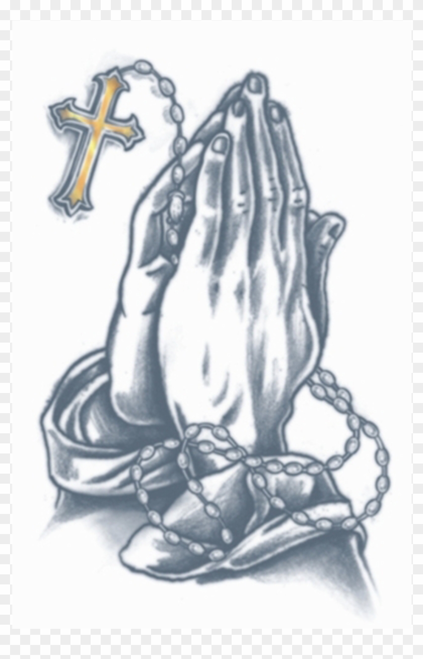 Tinsley Transfers Temporary Prison Tattoos, Praying - Prison Tattoos Clipart #534593