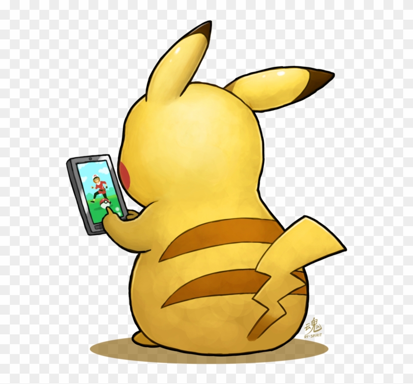Pikachu Playing Pokemon Go , Png Download - Pikachu Playing Pokemon Go Clipart #534714