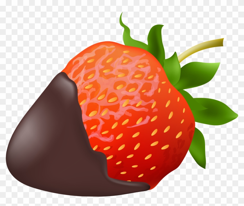 Strawberry With Chocolate Png Clip Art Image Transparent Png #534875
