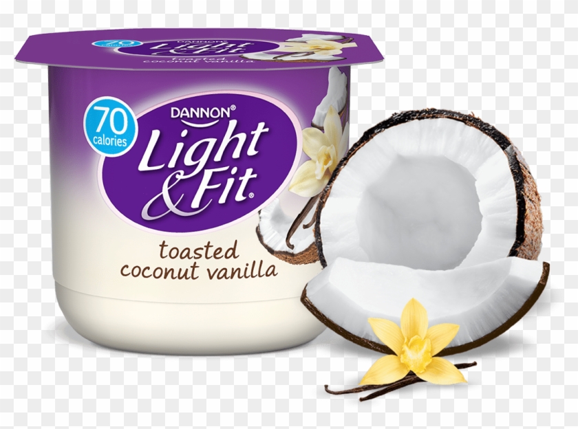 Nonfat Yogurt Toasted Coconut - Light And Fit Vanilla Yogurt Clipart #535087
