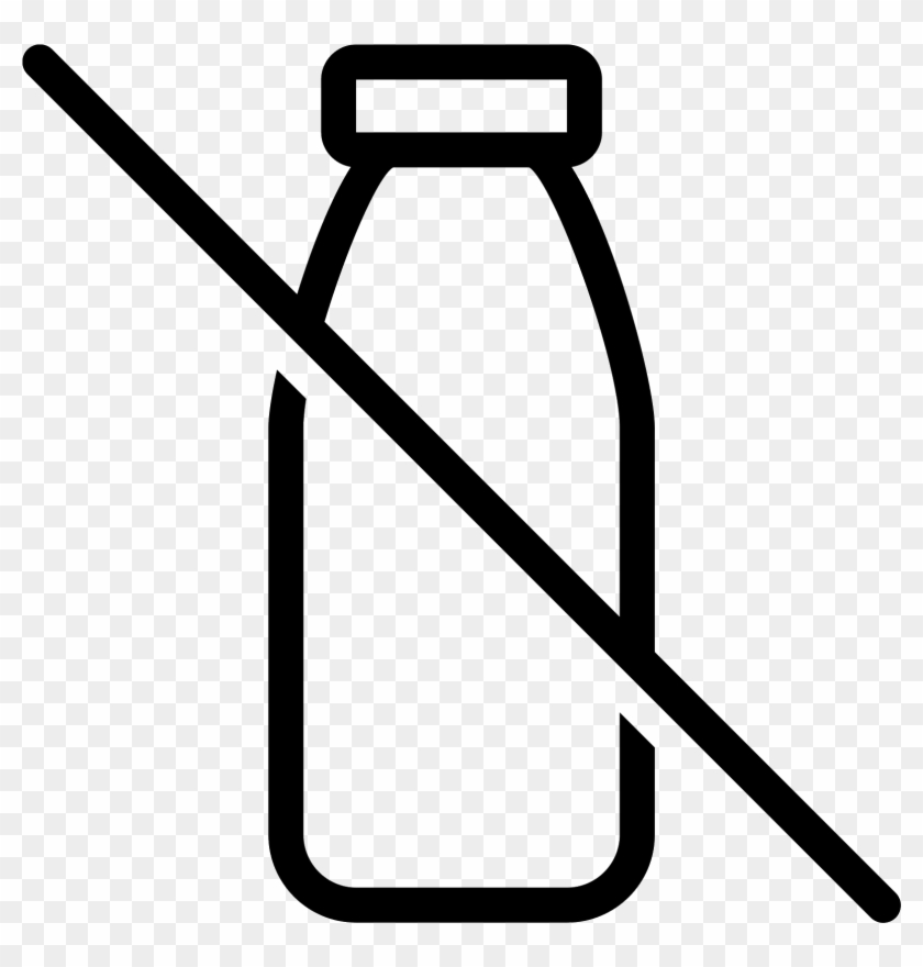 Milk Png Black And White Free Download - No Milk Icon Clipart #535376