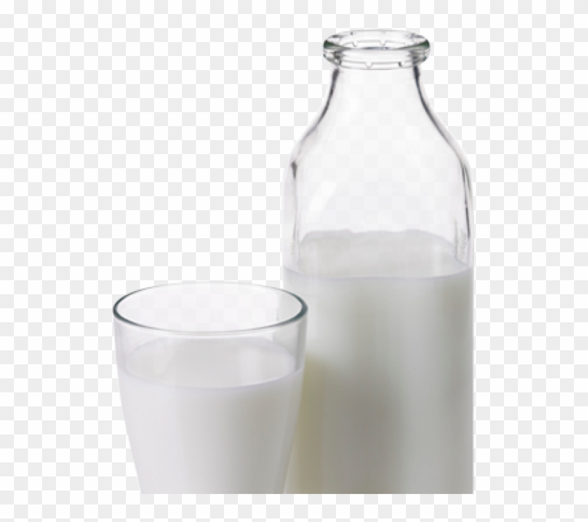Milk Png Free Download - Glass Milk Bottles Png Clipart #535422
