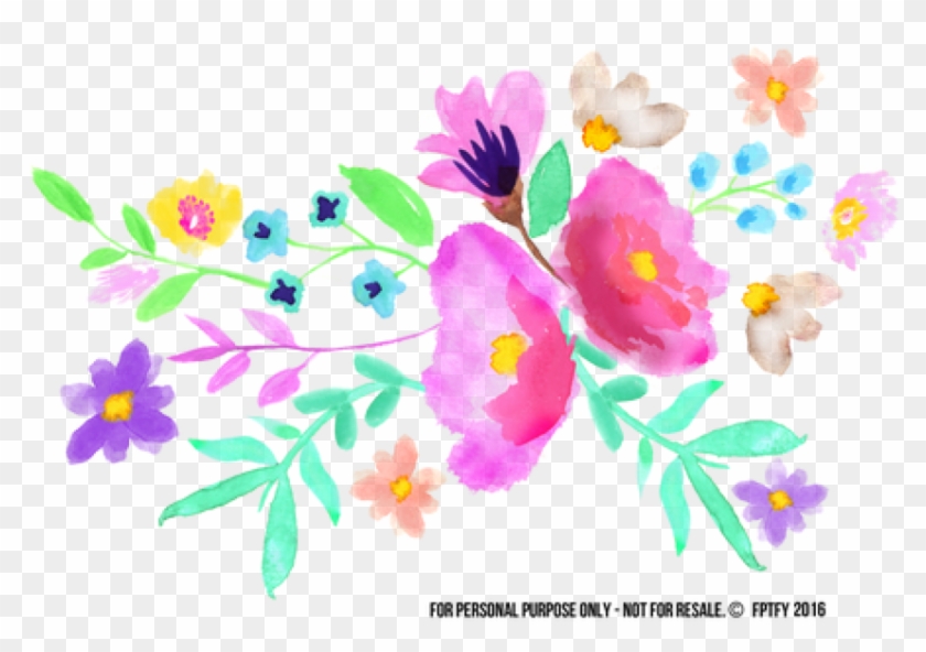 Free Png Download Spring Watercolor Flowers Png Images - Spring Watercolor Flowers Clipart Transparent Png #535458