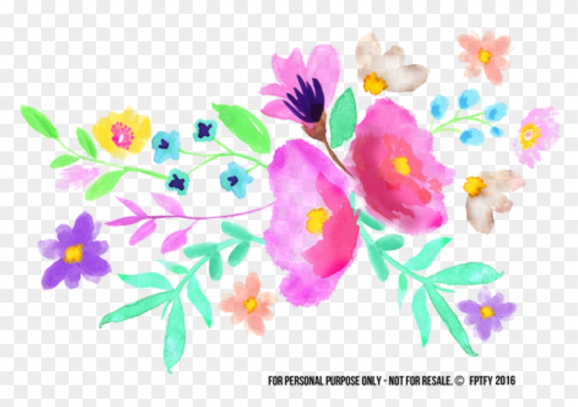 Free Png Download Spring Watercolor Flowers Png Images - Spring Watercolor Flowers Clipart Transparent Png