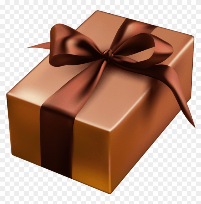Free Png Download Gift Box Brown Transparent Clipart - Brown Gift Box Png