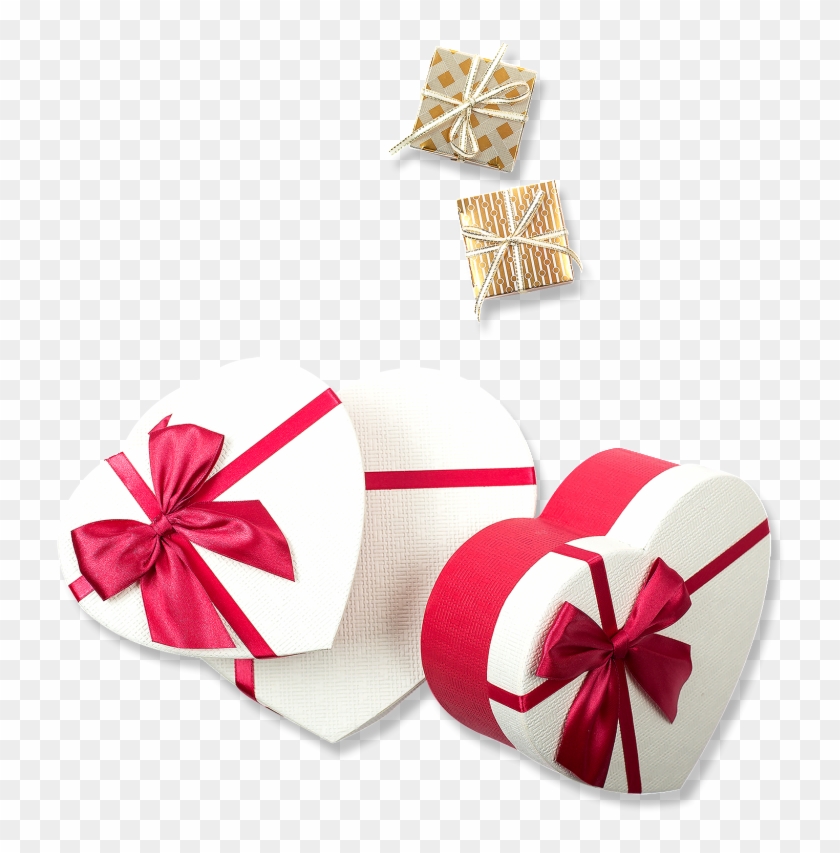 Simple Gorgeous Heart Shaped Gift Box Decoration Vector Clipart