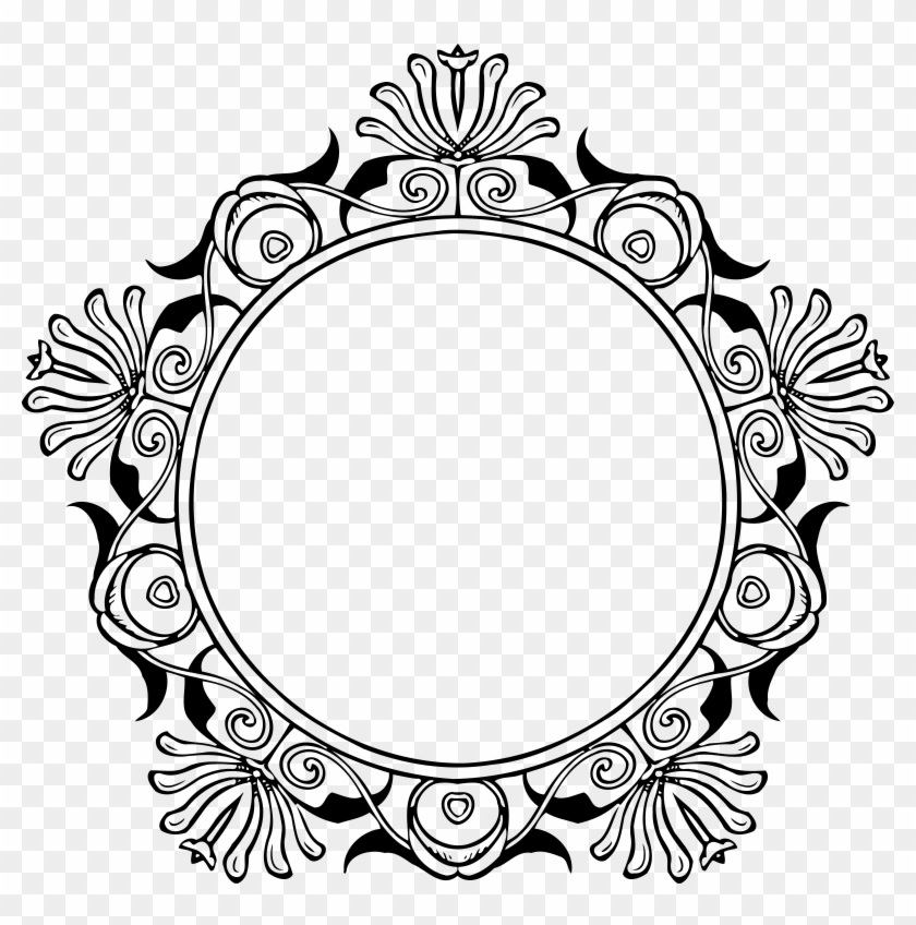 Photo Of Mirror Frame Vector File - Circle Border Design Clipart - Png Download #535958