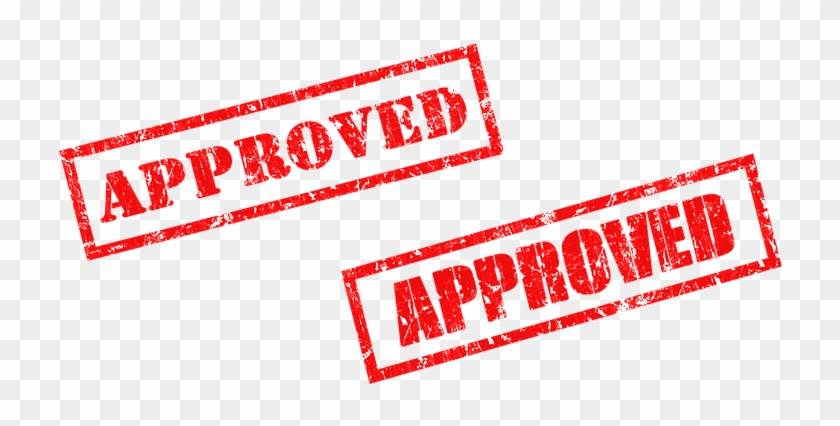 Rubber Stamp, Approved, Approved Stamp - Carmine Clipart