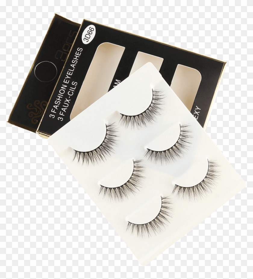 Wholesale 3 Pairs Handmade Natural Long Eyelashes Set - Eyelash Extensions Clipart