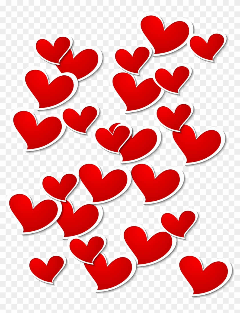 2500 X 3136 11 - Red And White Hearts Png Clipart #536538