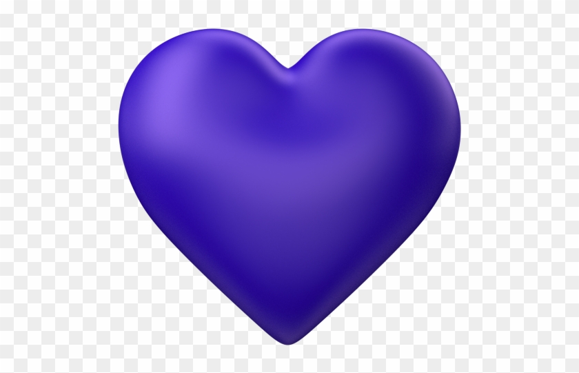 Red Heart Clipart With No Background 3d Indigo - Blue Heart Transparent Background - Png Download