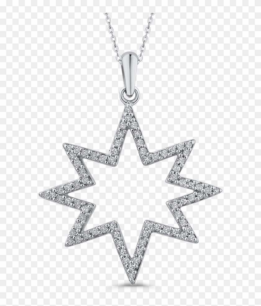 Pe1199t-09w - Diamond Fashion Pendant Star Clipart