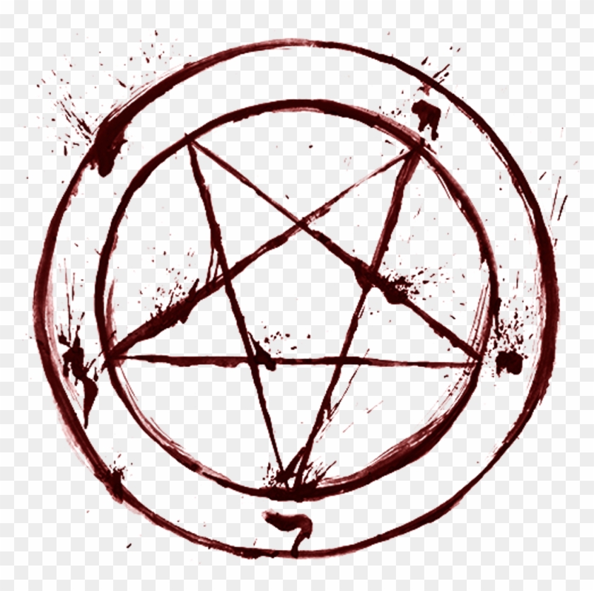 Blood Sticker - Satanic Pentagram Png Clipart #537214