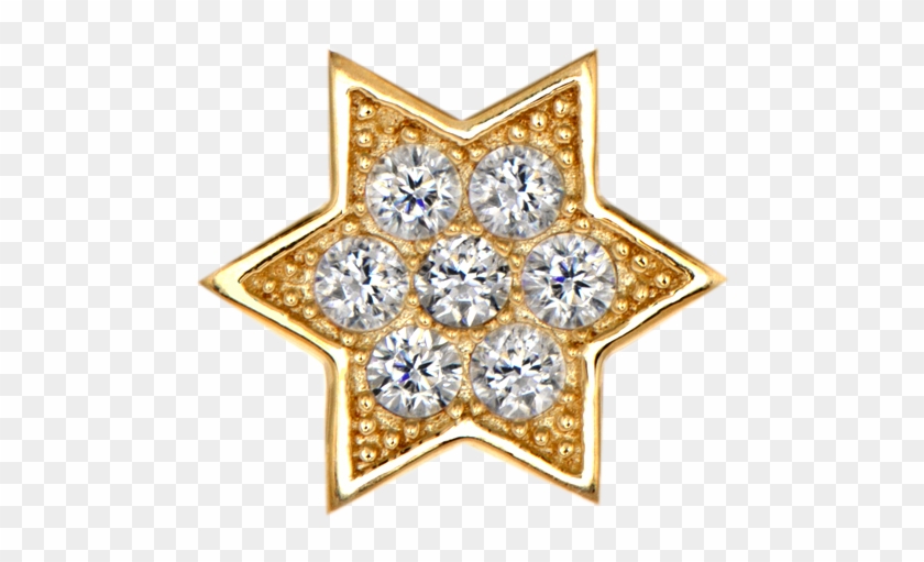 Gold Star With Dimond Png - Diamond Clipart