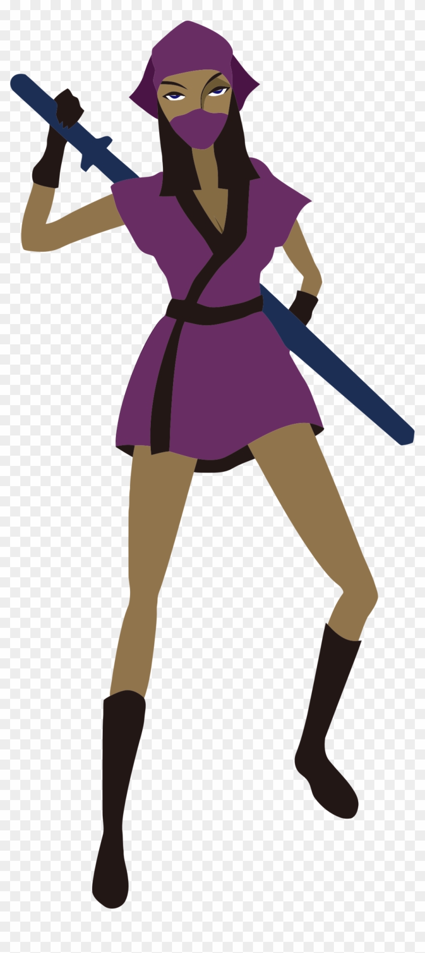 This Free Icons Png Design Of Female Ninja Clipart #537625