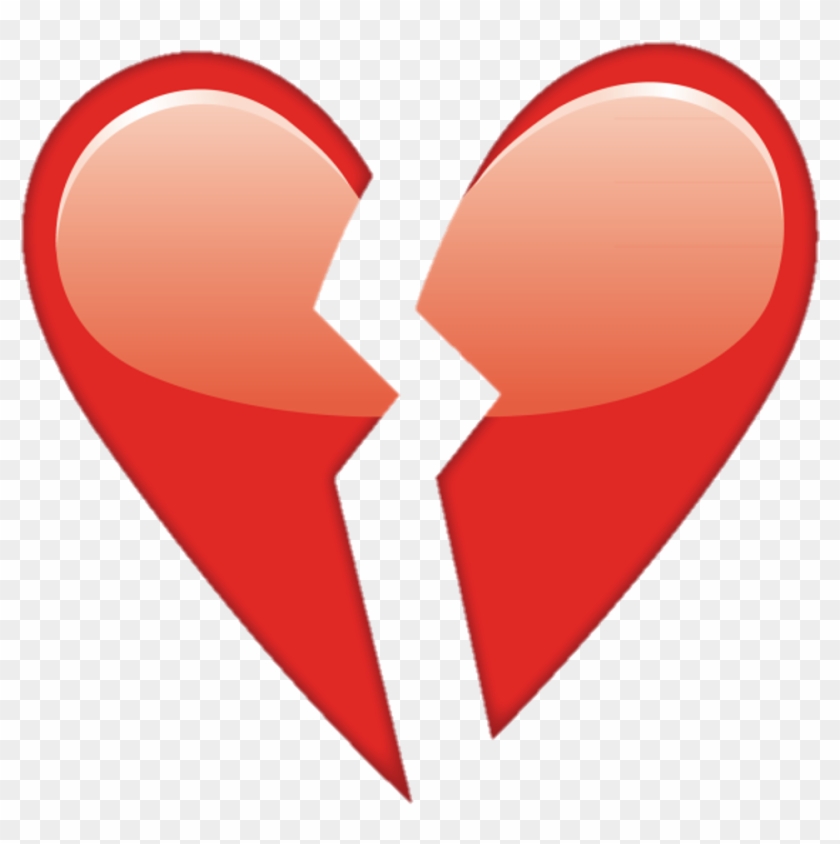 Overlay Tumblr Heart Corazonroto Corazon Heartbroken - Emoji De Corazon Roto Clipart