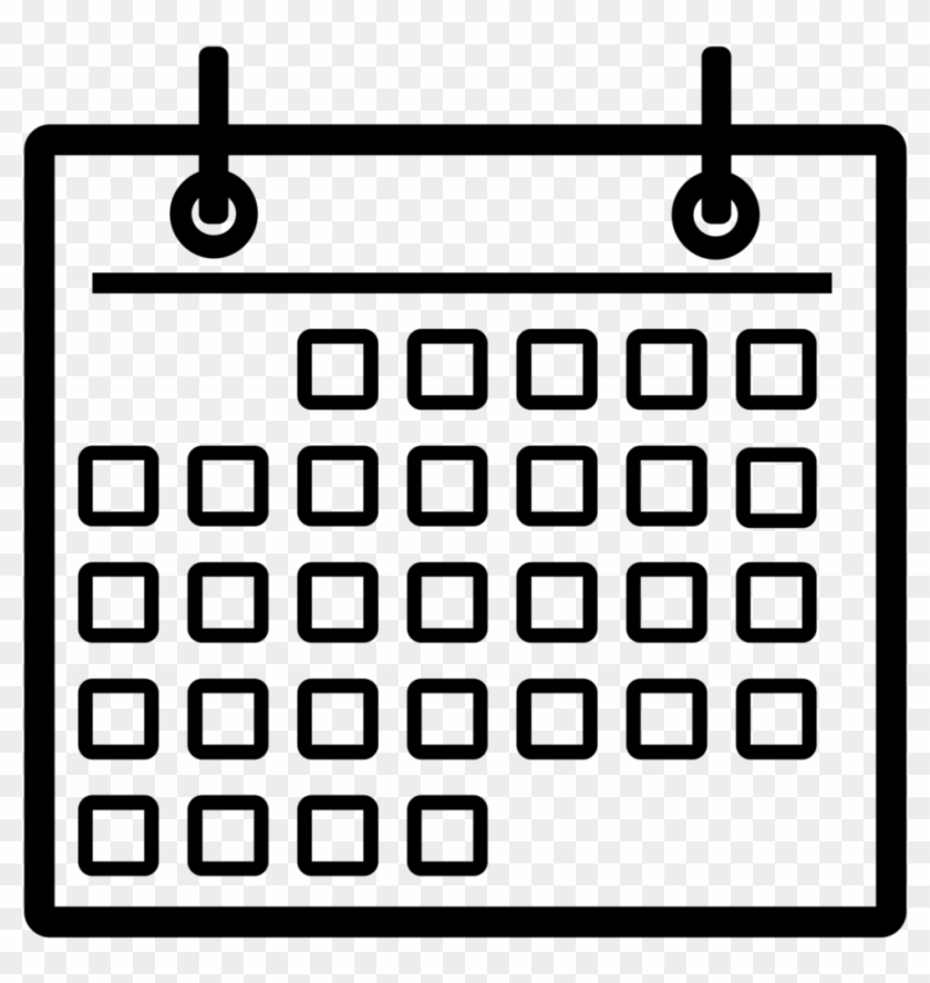 Calendar Icons Black And White - Yearly Plan Clipart - Png Download