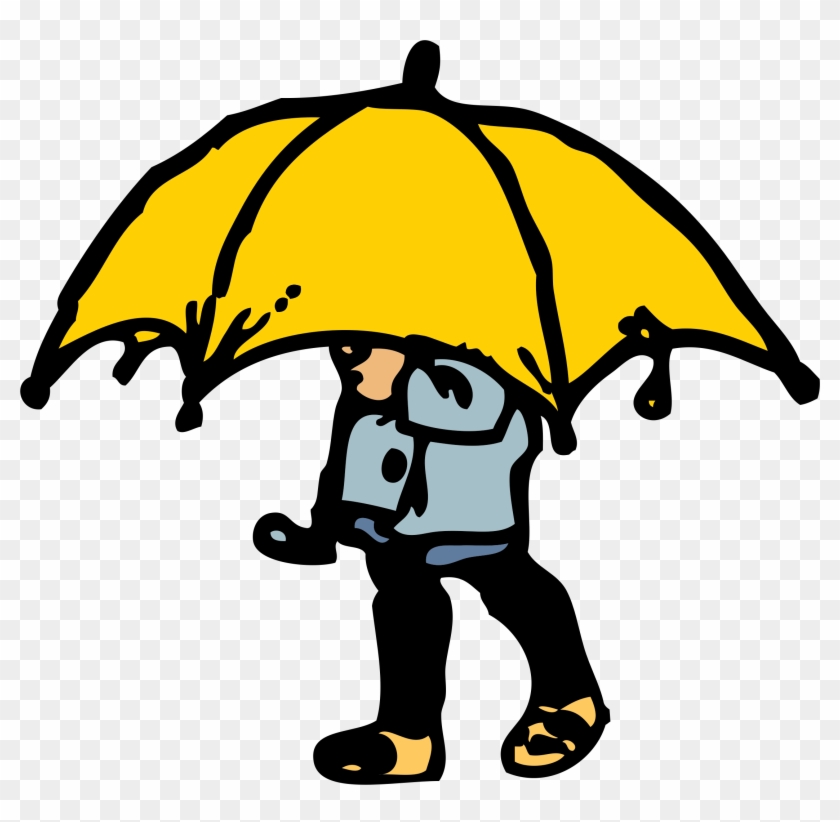 This Free Icons Png Design Of Little Boy Big Umbrella Clipart #538040
