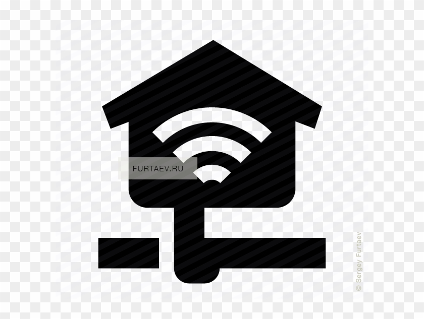 Home Icons Wireless - Connected Home Icon White Clipart